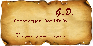 Gerstmayer Dorián névjegykártya